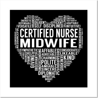 Certified Nurse Midwife Heart Posters and Art